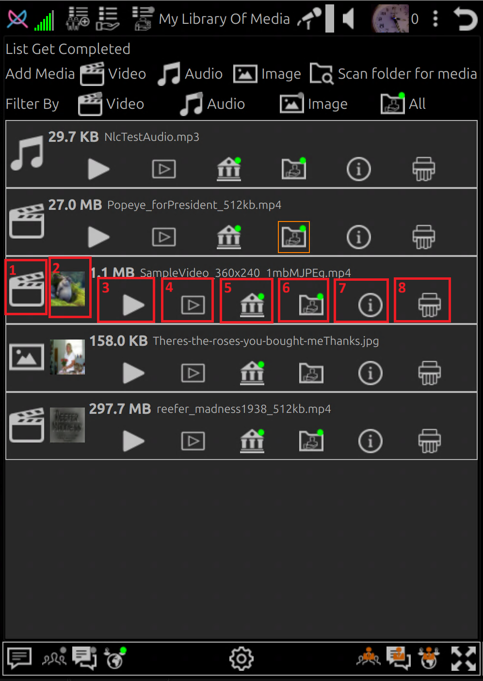 File Entry Buttons